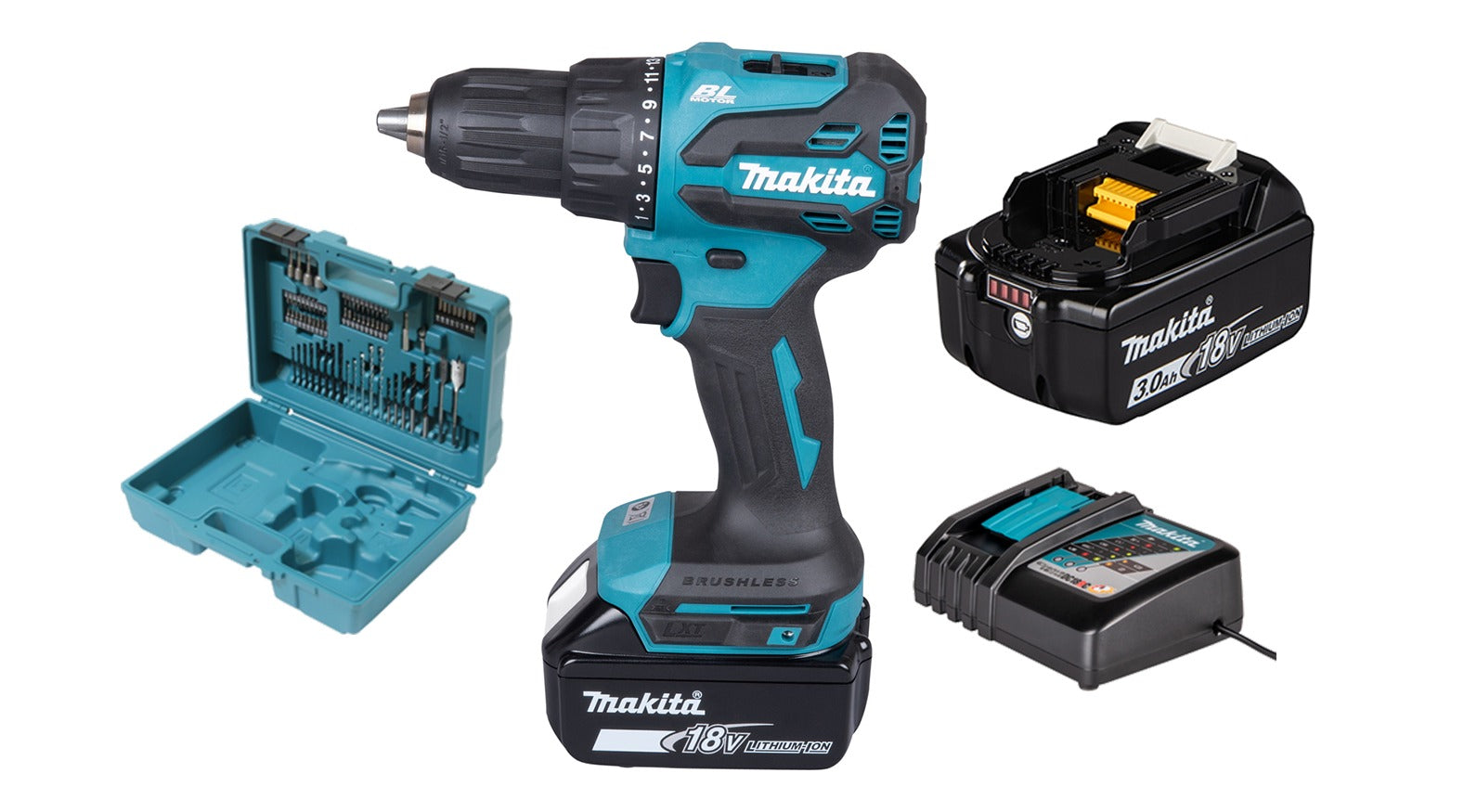 Akku-Schlagbohrschrauber + Zubehör